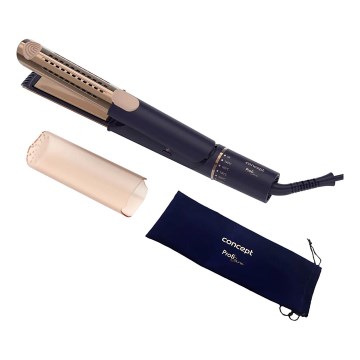 Concept VZ8100 - Plancha para el cabello PROFI CARE 60 W/230 V azul/dorado
