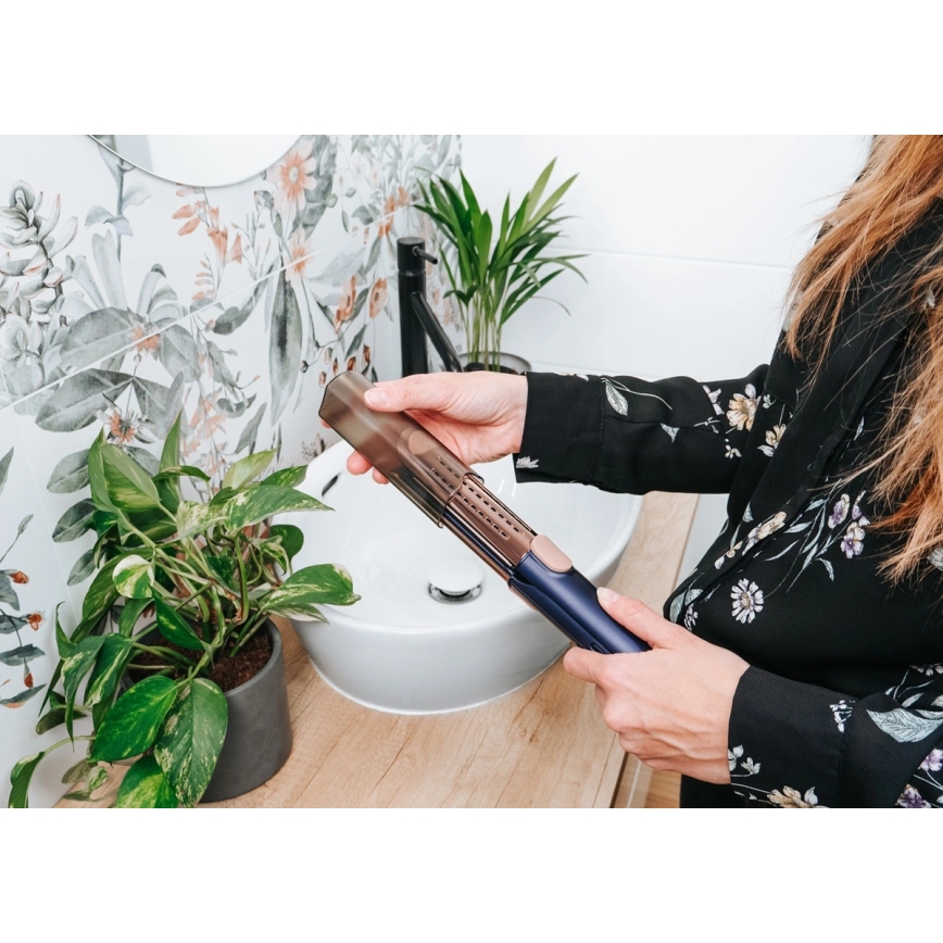 Concept VZ8100 - Plancha para el cabello PROFI CARE 60 W/230 V azul/dorado