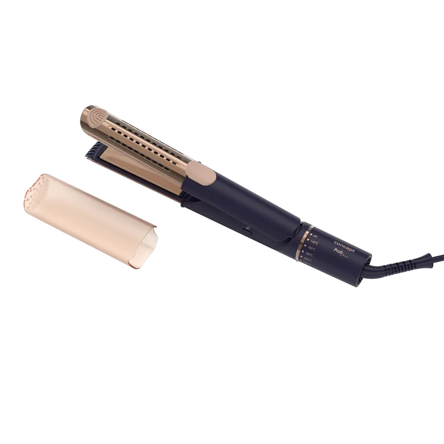 Concept VZ8100 - Plancha para el cabello PROFI CARE 60 W/230 V azul/dorado