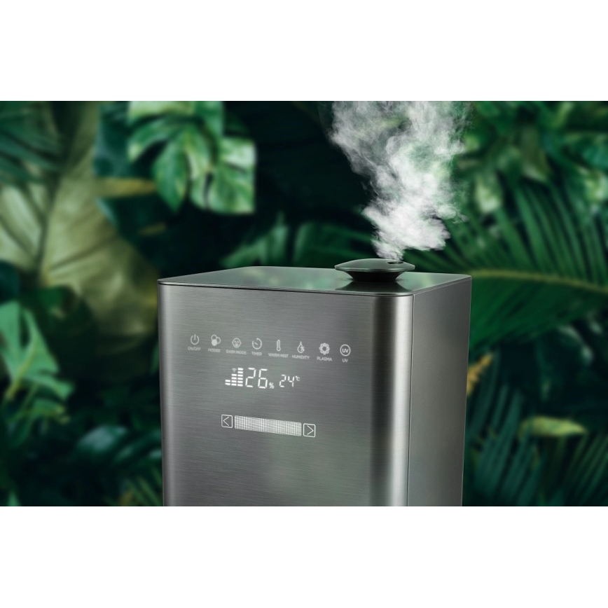 Concept ZV2021-  Humidificador de aire con difusor de aromas PERFECT AIR SMART 4,6 l 110W/230V Wi-Fi antracita + mando a distancia