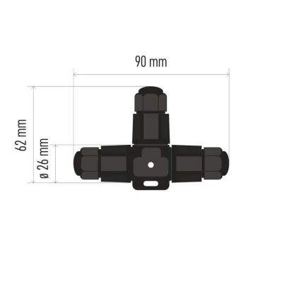 Conector en T para cable IP68