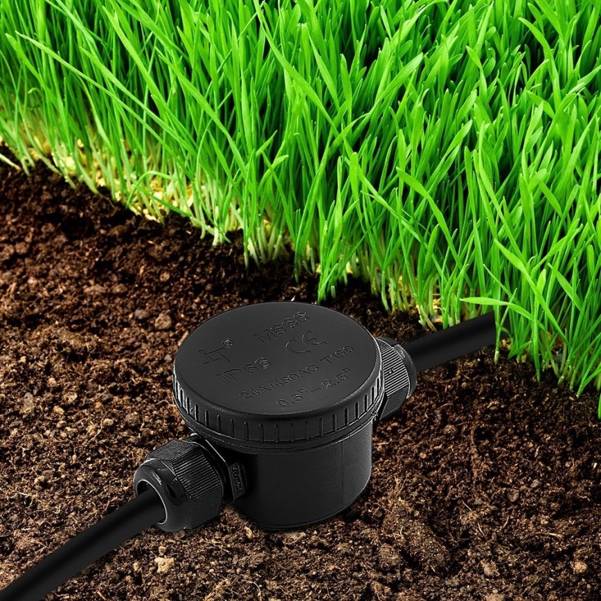 Conector impermeable IP66 negro