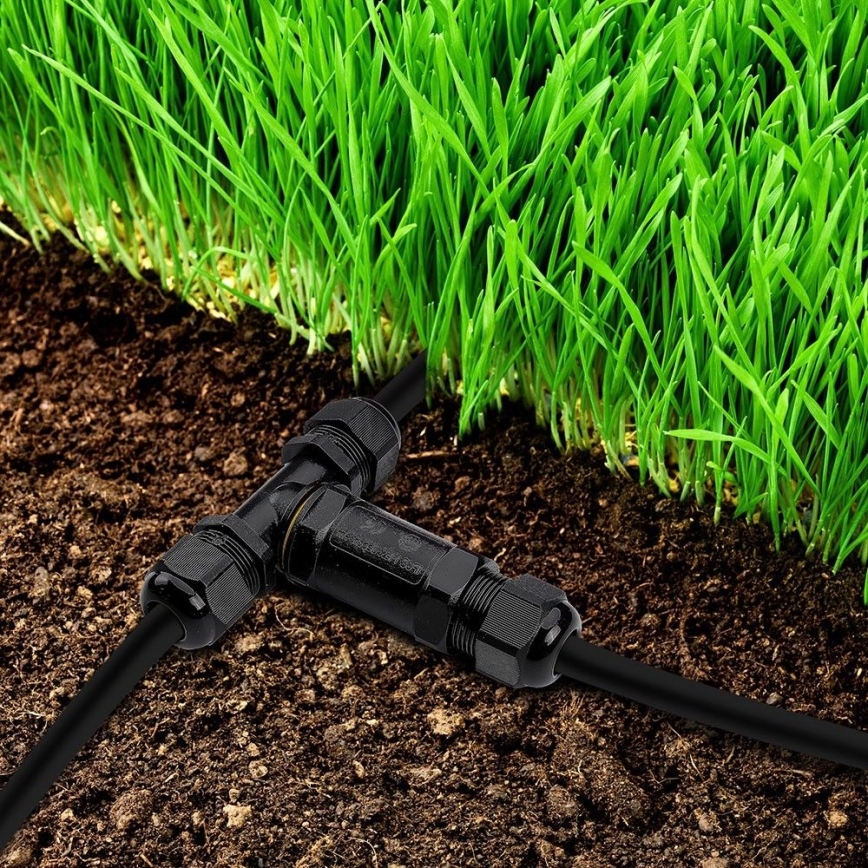 Conector impermeable IP68 negro