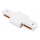 Conector recto monofásico blanco para riel de iluminación