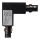 Conector trifásico para lámparas en el sistema de rieles TRACK negro tipo L