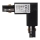 Conector trifásico para lámparas en el sistema de rieles TRACK negro tipo L