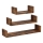 Conjunto de 3 estantes de pared SHELFY, marrón