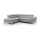 Conjunto de salón esquinero de cuero plegable en forma de L SALERNO II izquierdo gris