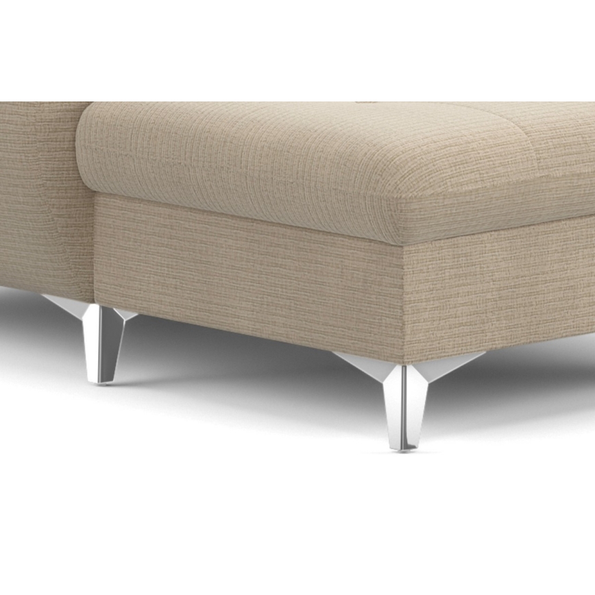 Conjunto de salón esquinero plegable en forma de U con espacio de almacenamiento CATANIA derecho beige