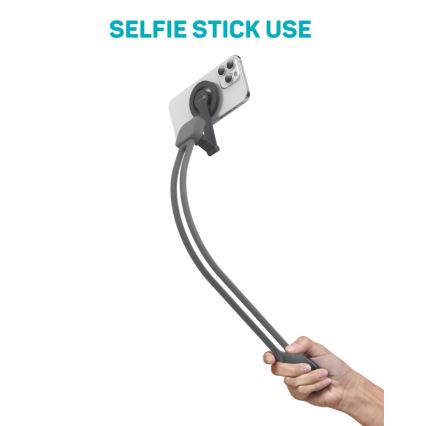CONNECT IT CFF-6020-GY - Soporte magnético flexible para teléfono para llevar al cuello, compatible con MagSafe