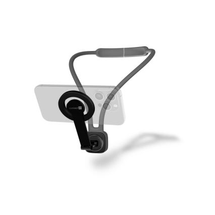 CONNECT IT CFF-6020-GY - Soporte magnético flexible para teléfono para llevar al cuello, compatible con MagSafe
