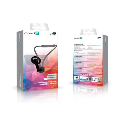 CONNECT IT CFF-6020-GY - Soporte magnético flexible para teléfono para llevar al cuello, compatible con MagSafe
