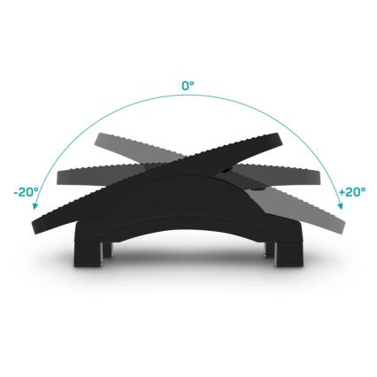 CONNECT IT CFH-4105-BK - Reposapiés ajustable negro