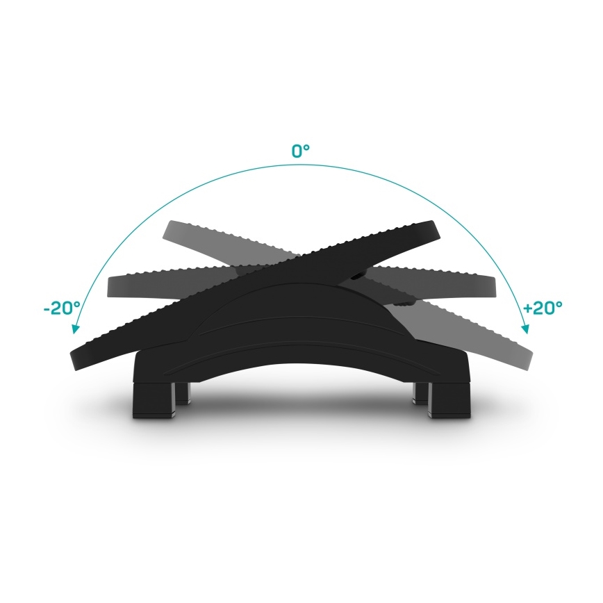 CONNECT IT CFH-4105-BK - Reposapiés ajustable negro