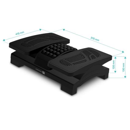 CONNECT IT CFH-4105-BK - Reposapiés ajustable negro