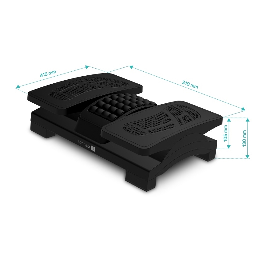 CONNECT IT CFH-4105-BK - Reposapiés ajustable negro