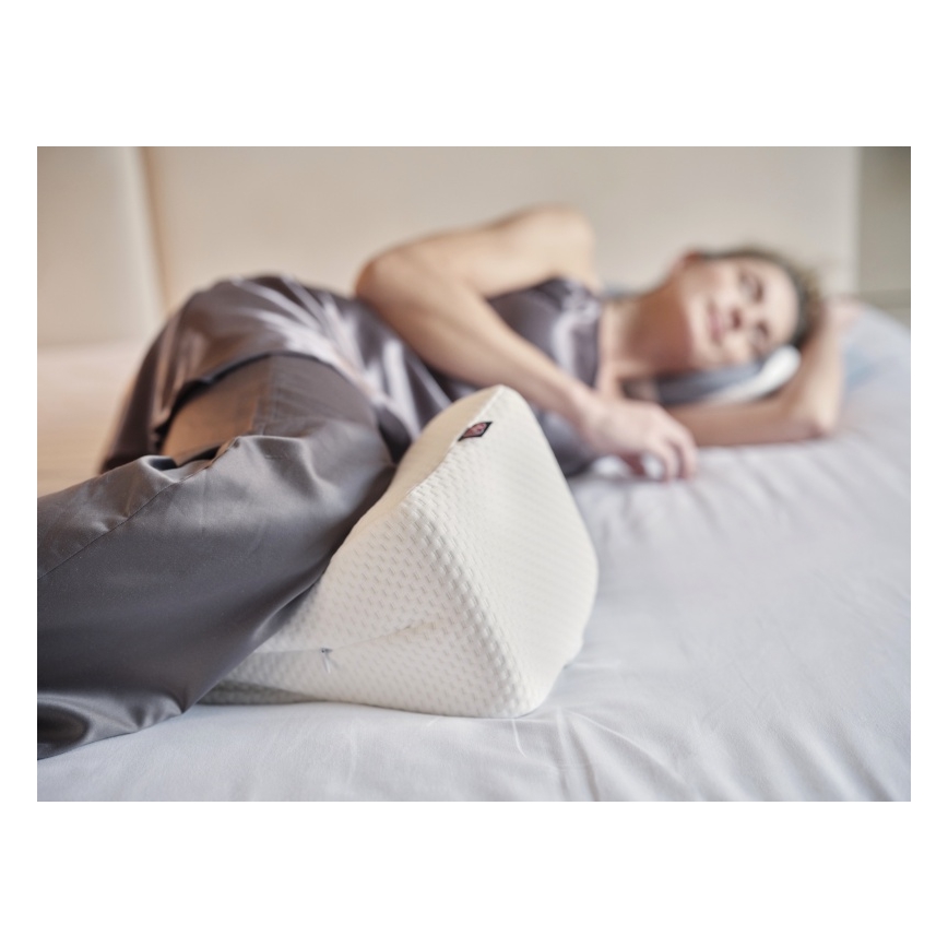 CONNECT IT CFH-6010-WH - Almohada anatómica para entre las rodillas Taurus Knee blanca