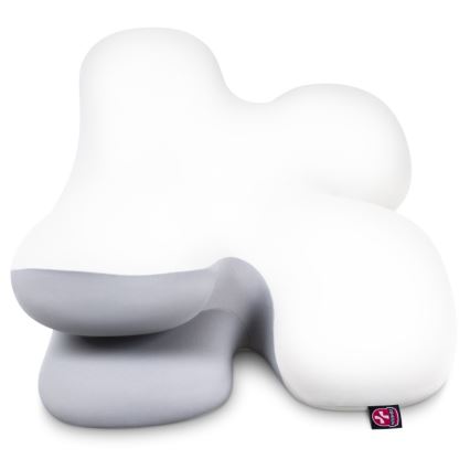 CONNECT IT CFH-6030-WH - Almohada anatómica Virgo blanco/gris