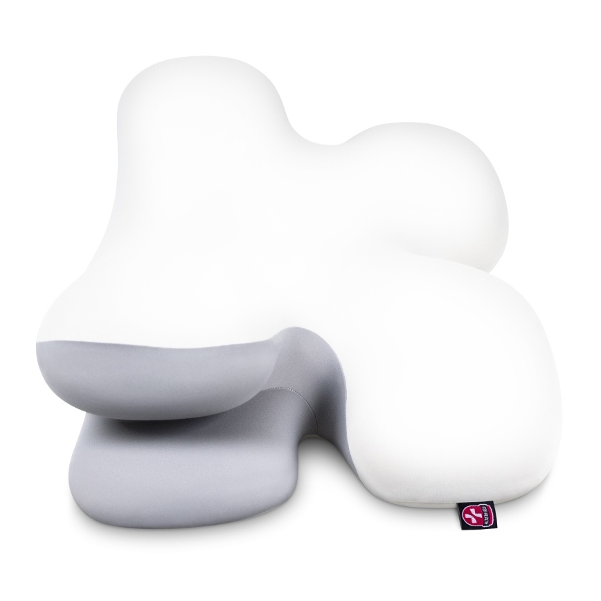 CONNECT IT CFH-6030-WH - Almohada anatómica Virgo blanco/gris