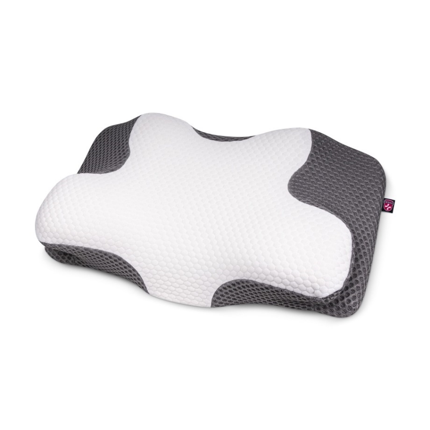 CONNECT IT CFH-6031-WH - Almohada anatómica Lyra blanco/gris