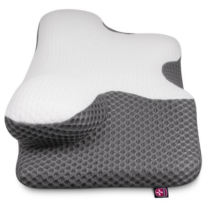 CONNECT IT CFH-6031-WH - Almohada anatómica Lyra blanco/gris