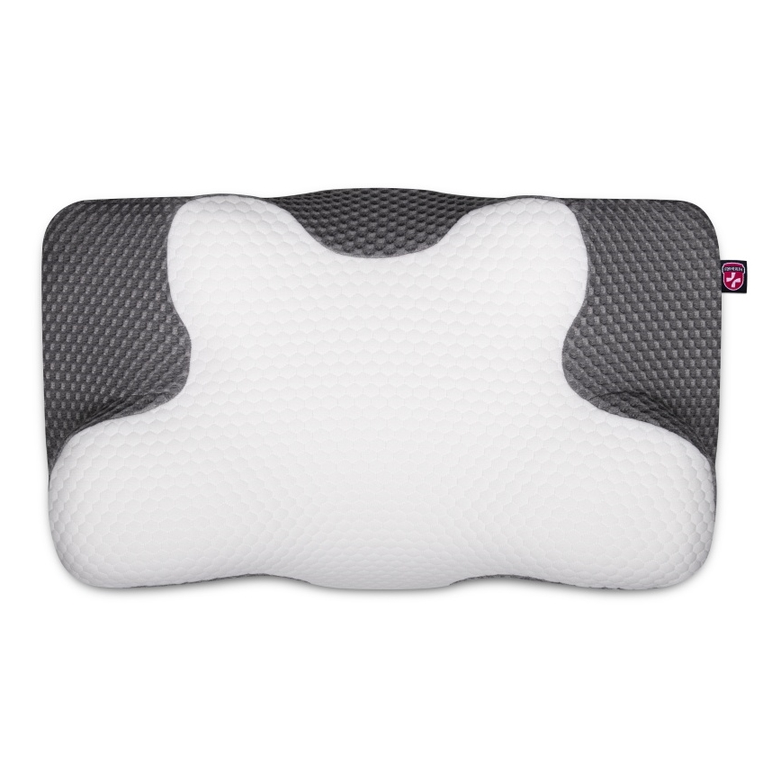 CONNECT IT CFH-6031-WH - Almohada anatómica Lyra blanco/gris