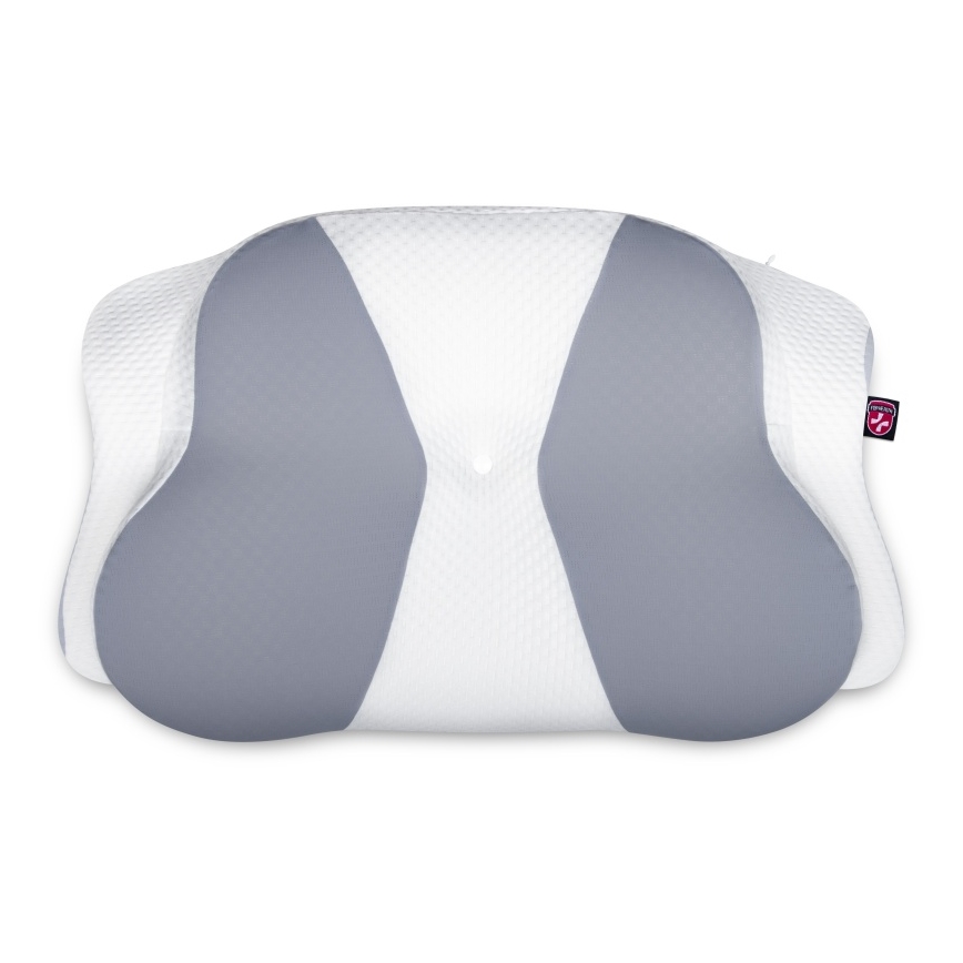 CONNECT IT CFH-6032-WH - Almohada anatómica Gemini blanco/gris
