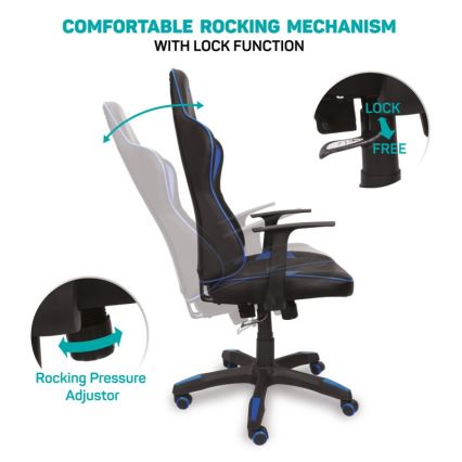 CONNECT IT CGC-0700-BL - Silla gaming LeMans Pro negro/azul