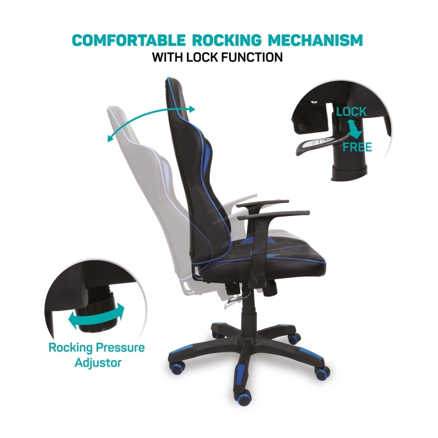 CONNECT IT CGC-0700-BL - Silla gaming LeMans Pro negro/azul