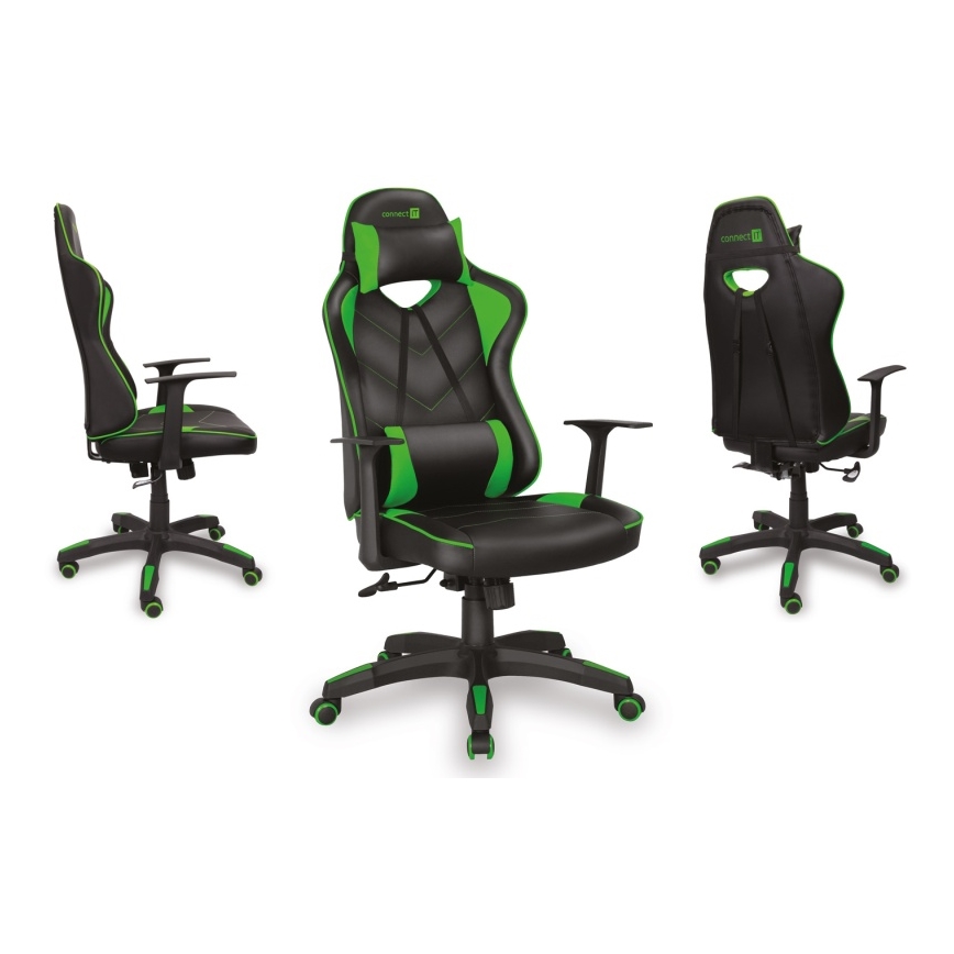 CONNECT IT CGC-0700-GR - Silla gaming LeMans Pro negro/verde