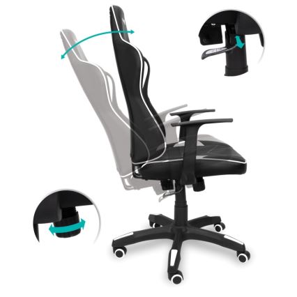 CONNECT IT CGC-0700-WH - Silla gaming LeMans Pro negro/blanco