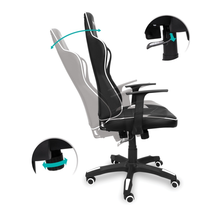CONNECT IT CGC-0700-WH - Silla gaming LeMans Pro negro/blanco