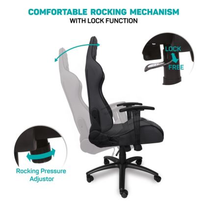 CONNECT IT CGC-1200-GY - Silla gaming Monaco Pro gris/negro