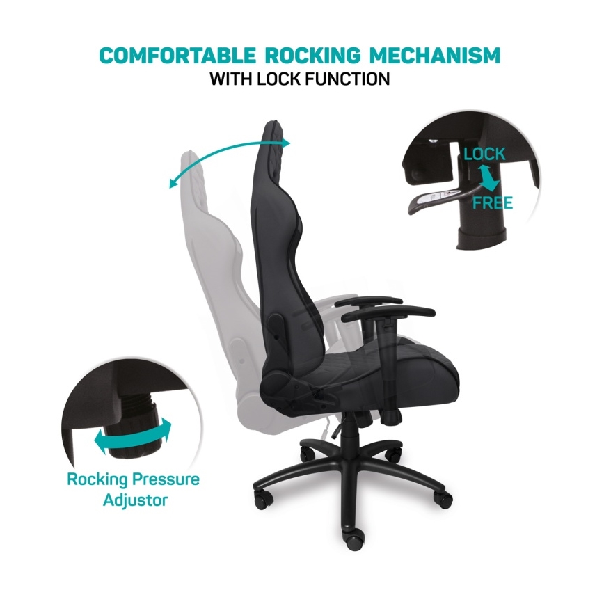 CONNECT IT CGC-1200-GY - Silla gaming Monaco Pro gris/negro