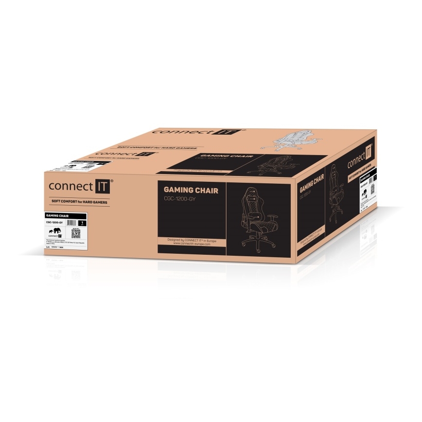 CONNECT IT CGC-1200-GY - Silla gaming Monaco Pro gris/negro