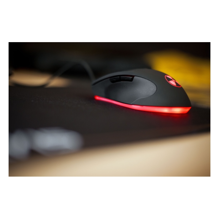 CONNECT IT CI-1128 - LED Ratón gaming con cable 1000/1200/1600/3200 DPI negro