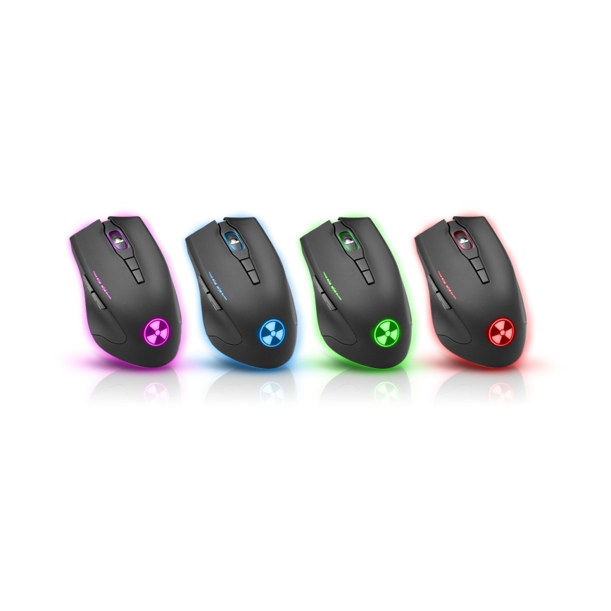 CONNECT IT CI-1128 - LED Ratón gaming con cable 1000/1200/1600/3200 DPI negro