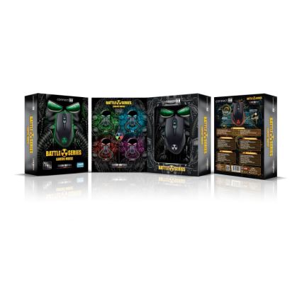 CONNECT IT CI-1128 - LED Ratón gaming con cable 1000/1200/1600/3200 DPI negro