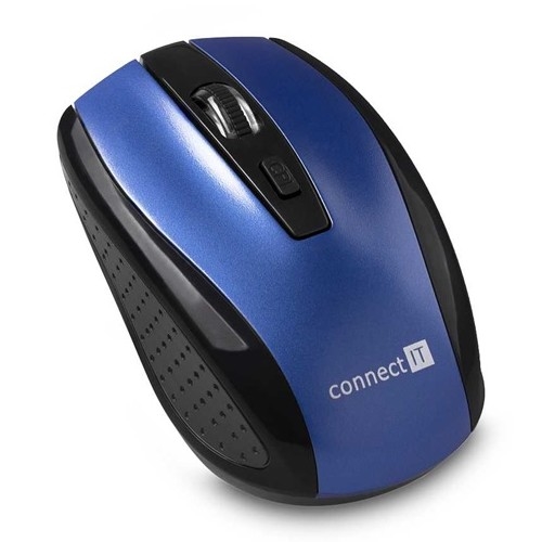 CONNECT IT CI-1225 - Ratón inalámbrico 800/1200/1600 DPI 2x AAA negro/azul