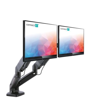 CONNECT IT CMF-3207-BK - Soporte universal para 2 monitores 13-27” negro