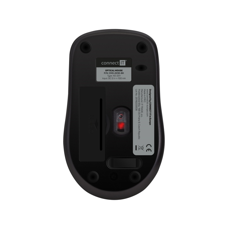 CONNECT IT CMO-2230-BK - Ratón inalámbrico silencioso MUTE 1200 DPI 1xAA negro