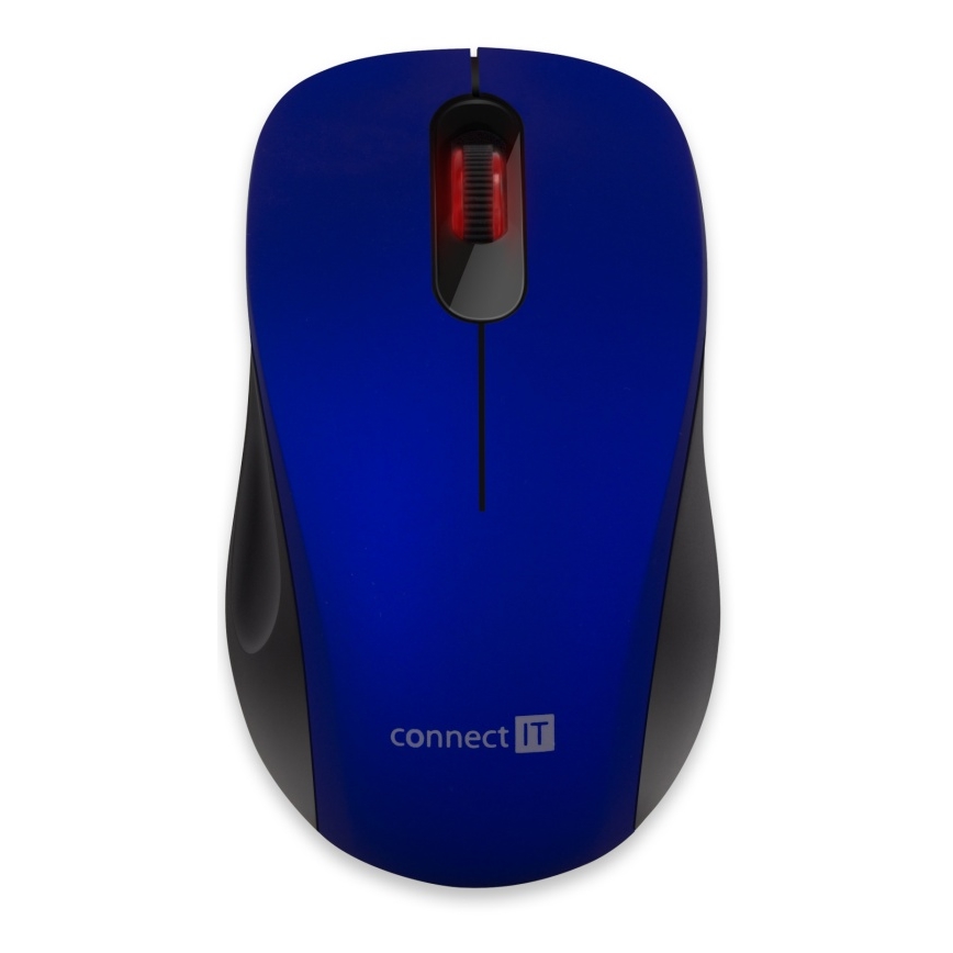 CONNECT IT CMO-2230-BL - Ratón inalámbrico silencioso MUTE 1200 DPI 1xAA negro/azul