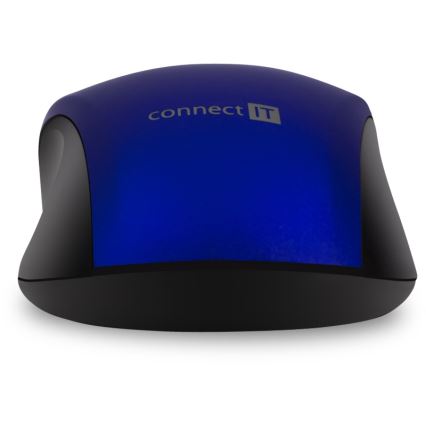 CONNECT IT CMO-2230-BL - Ratón inalámbrico silencioso MUTE 1200 DPI 1xAA negro/azul