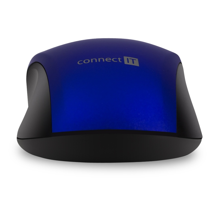 CONNECT IT CMO-2230-BL - Ratón inalámbrico silencioso MUTE 1200 DPI 1xAA negro/azul