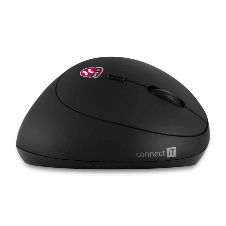 CONNECT IT CMO-2600-BK - Ratón inalámbrico ergonómico 800/1200/1600 DPI, 1x pila AA, negro