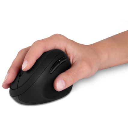 CONNECT IT CMO-2600-BK - Ratón inalámbrico ergonómico 800/1200/1600 DPI, 1x pila AA, negro