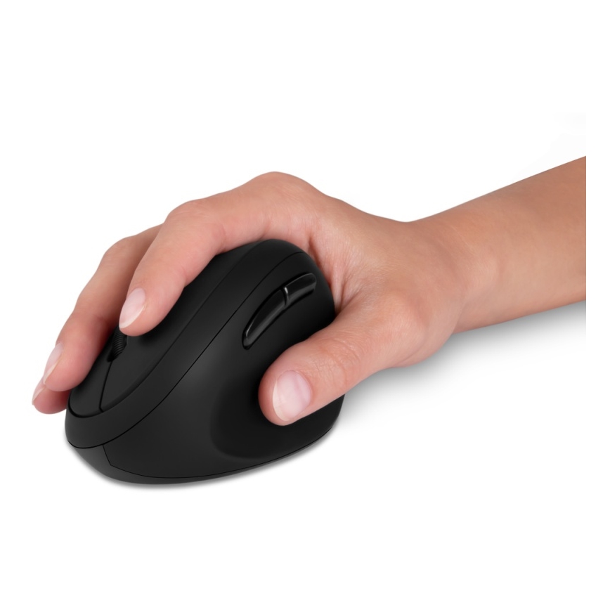 CONNECT IT CMO-2600-BK - Ratón inalámbrico ergonómico 800/1200/1600 DPI, 1x pila AA, negro