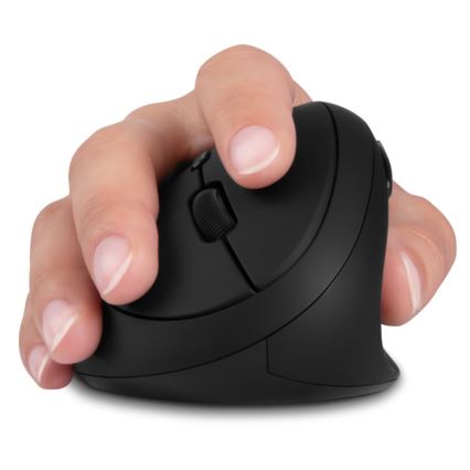 CONNECT IT CMO-2600-BK - Ratón inalámbrico ergonómico 800/1200/1600 DPI, 1x pila AA, negro