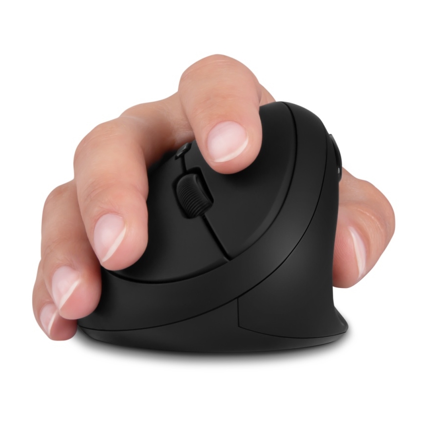 CONNECT IT CMO-2600-BK - Ratón inalámbrico ergonómico 800/1200/1600 DPI, 1x pila AA, negro