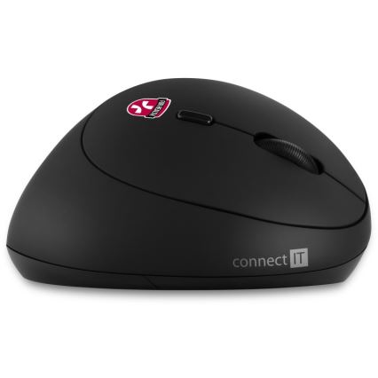 CONNECT IT CMO-2600-BK - Ratón inalámbrico ergonómico 800/1200/1600 DPI, 1x pila AA, negro